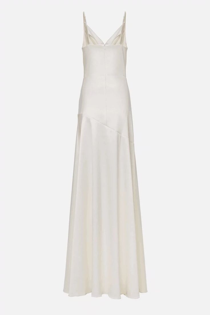 Spaghetti Straps Sleeveless White Prom Dress fg4971