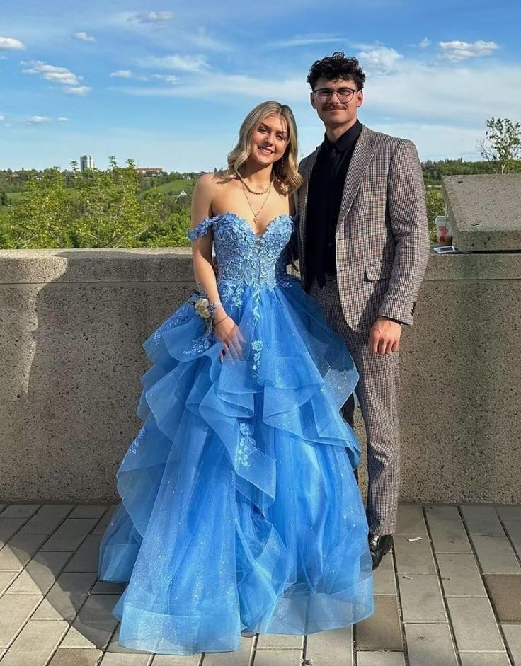 A Line Off Shoulder Blue Prom Dress Formal Dress Long Evening Party Dresses fg7780