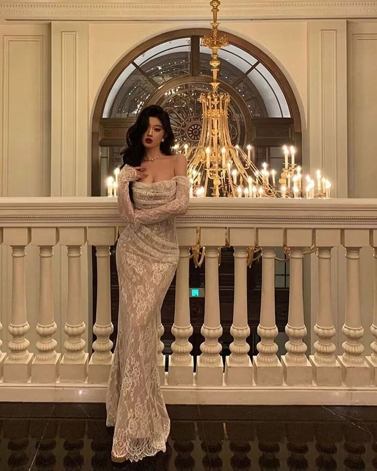 Off The Shoulder Lace Mermaid Long Prom Dresses fg5884