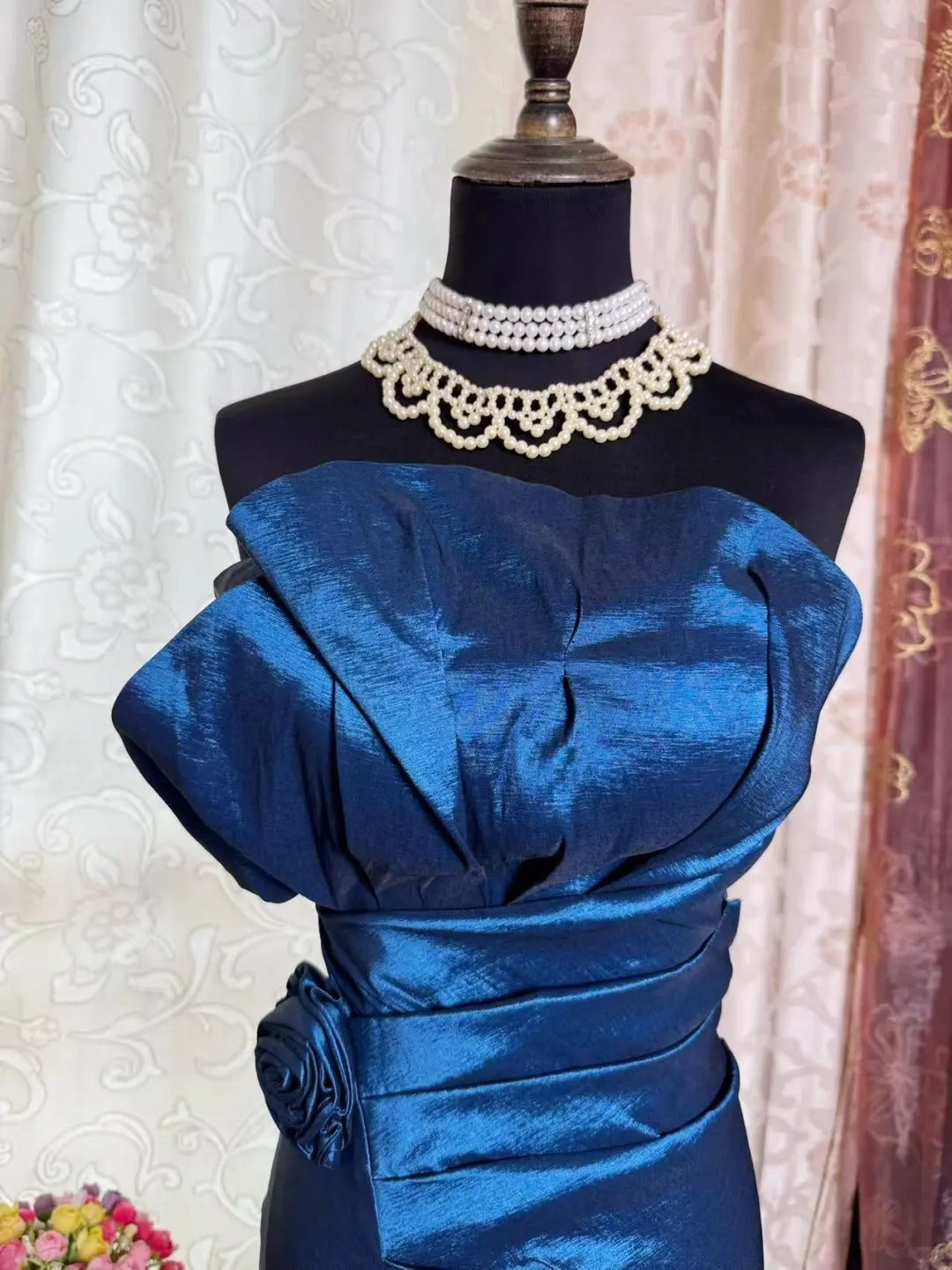 Royal Blue Birthday Outfit Short Evening Dress Short Party Dress Vintage Homecoming Dress fg8085