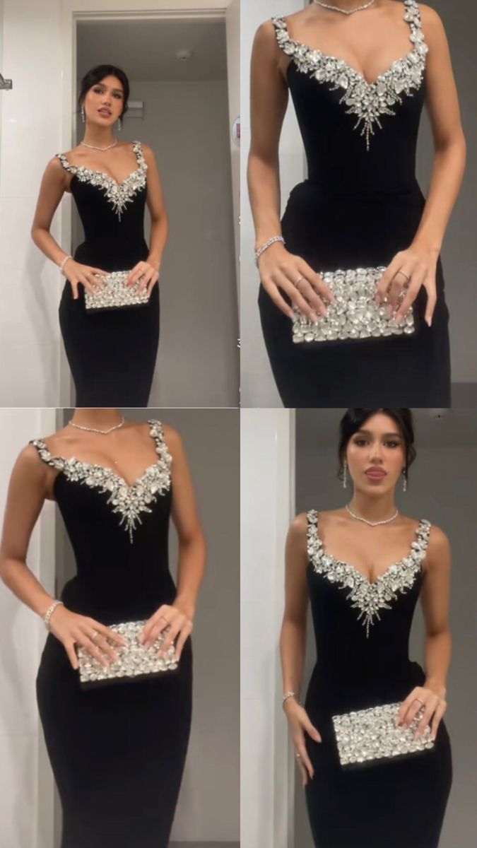 Black Mermaid Sexy Long Formal Dress Evening Party Dresses fg7763