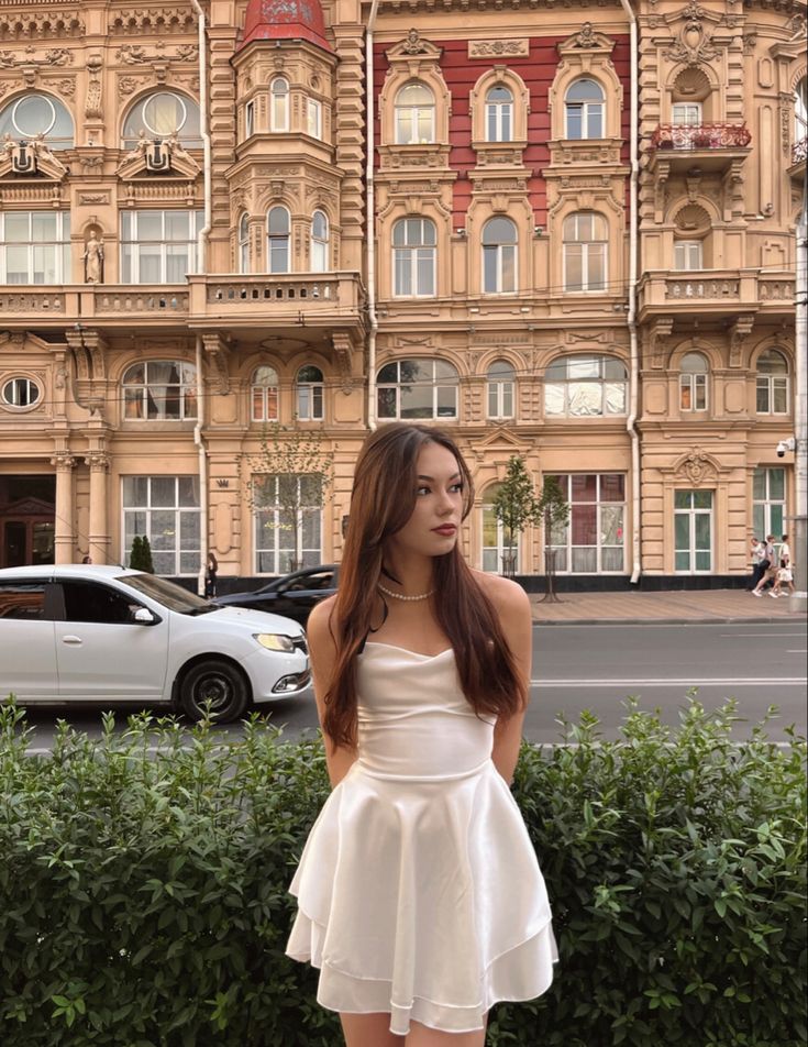 A Line White Simple Short Prom Dress Birthday Party Dress Homecoming Dress fg8154