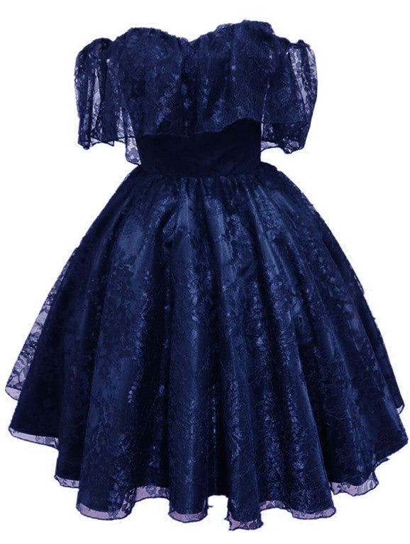 Lace Short Off Shoulder Prom Dress Party Dress, Lace Homecoming Dresses fg5975