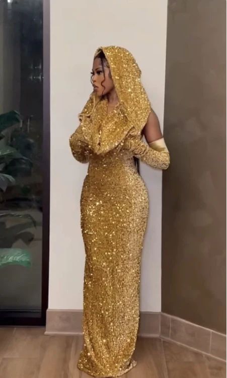 Charming gold prom dress Sheath Prom Dress Evening Dress fg5202