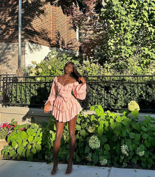 A Line Pink Birthday Outfit Short Evening Dress Cocktail Dresses Short Party Dress   fg7978