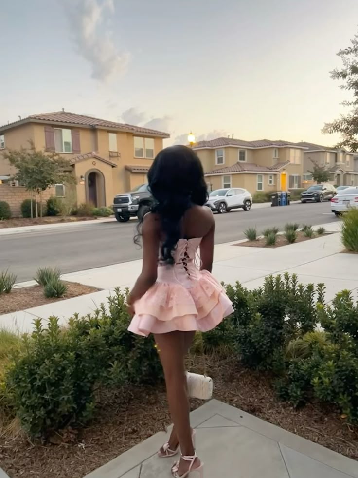 Pink Strapless Birthday Dress Pink Homecoming Dress Short Party Dress fg7713