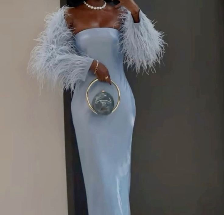 Sky Blue Party Dress Long Formal Evening Dress fg7480