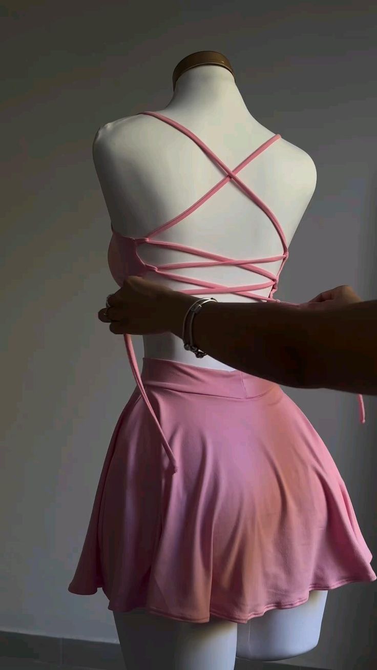 Pink Two Piece Birthday Outfit Short Evening Dress Cocktail Dresses Short Party Dress fg7999