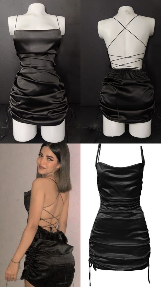 Elegant Short Homecoming Dresses Black Sleeveless A Line Mini Length Dress fg5409