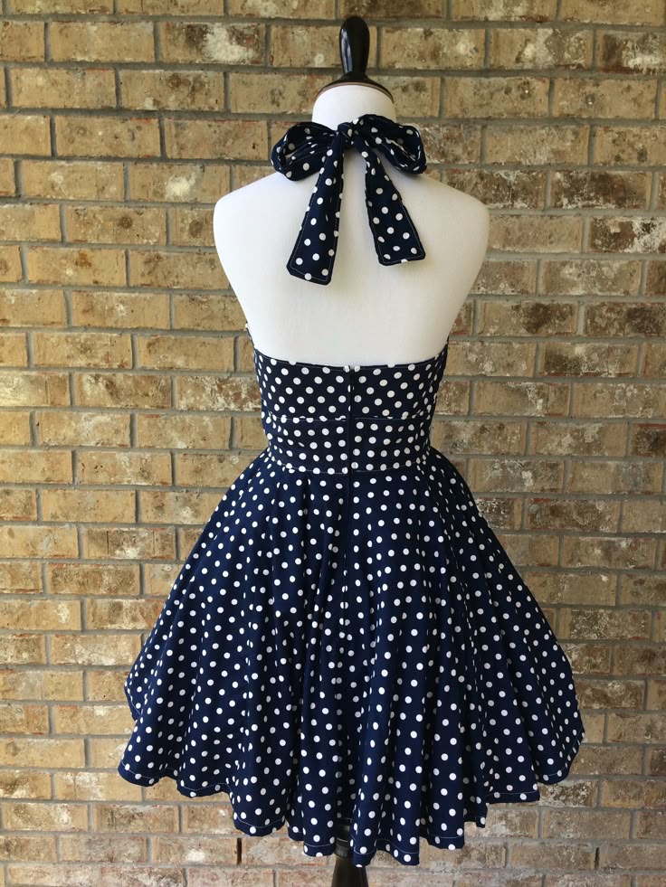 A Line Navy Polka Dots Homecoming Dress Short Evening Dress Cocktail Dresses Short Party Dress fg7945