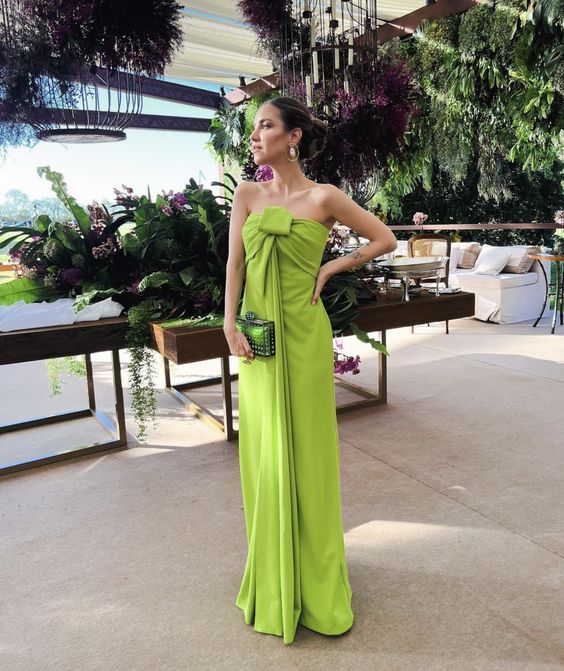 Green Strapless Long Evening Prom Gown fg5613
