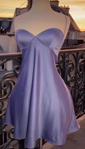 Sexy A line Lilac Short Homecoming Dresses Cocktail Dress fg6491
