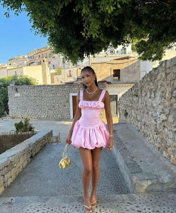 Pink Square Neck A-line Graduation Party Short Homecoming Dresses fg8146