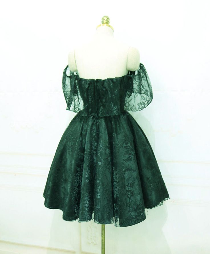 Lace Short Off Shoulder Prom Dress Party Dress, Lace Homecoming Dresses fg5975