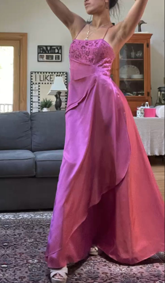 Gorgeous Pink A Line Beaded Prom Dress Long Evening Gown fg7156