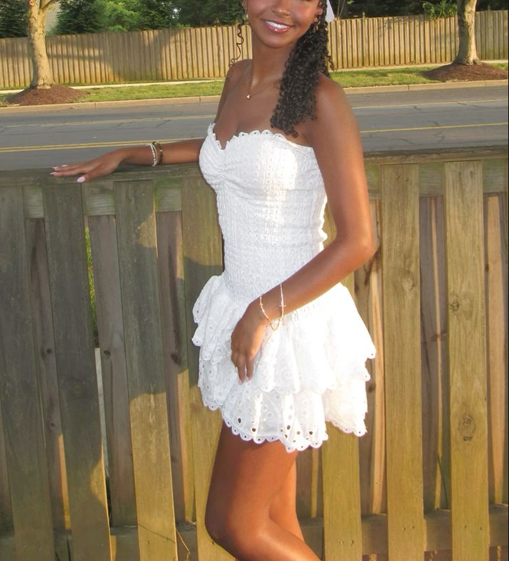 White Sweetheart A-Line Short Party Dress Homecoming Dress fg7045
