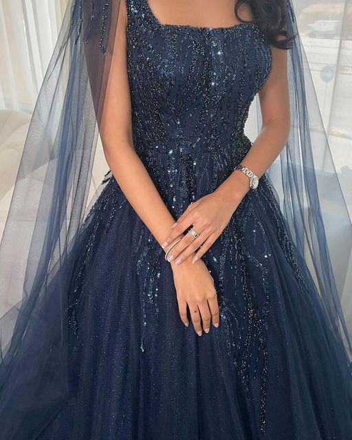 A-line Embroidery Sequins Beaded Cocktail Ball-gown Evenning Dress Formal Occasion Party for Women fg4412