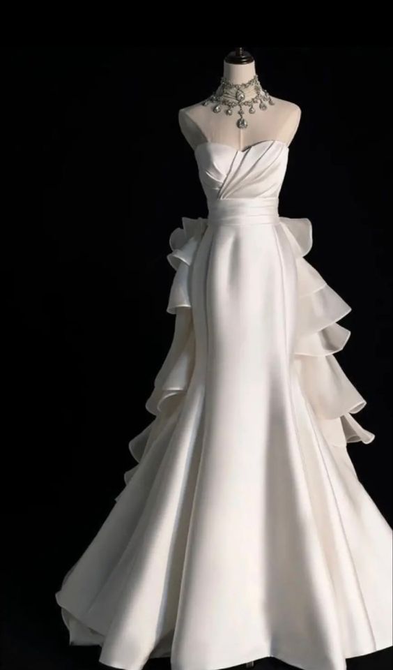 Strapless Long Wedding Dress fg5378