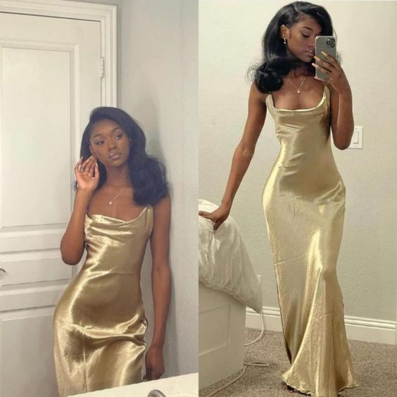 Simple Square Neck Long Prom Dress Party Dress fg4375