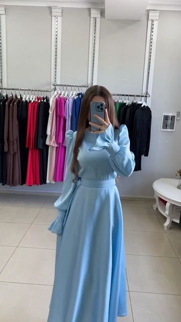 Elegant Blue Prom Dresses A Line Party Gown for Women fg4635