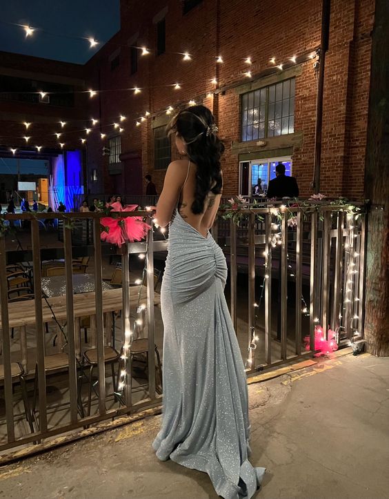Sparkly Long Mermaid Evening Prom Dresses, Custom Prom Dresses fg5074