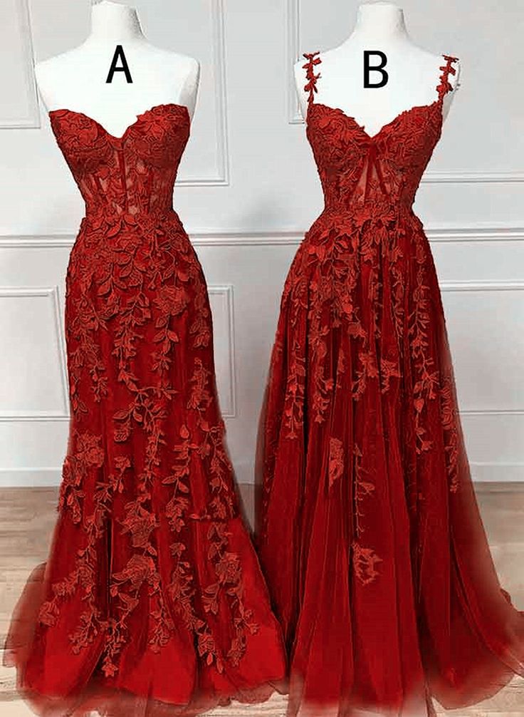 Wine Red Tulle Sweetheart Straps Long Party Dress, Wine Red Prom Dress fg5048