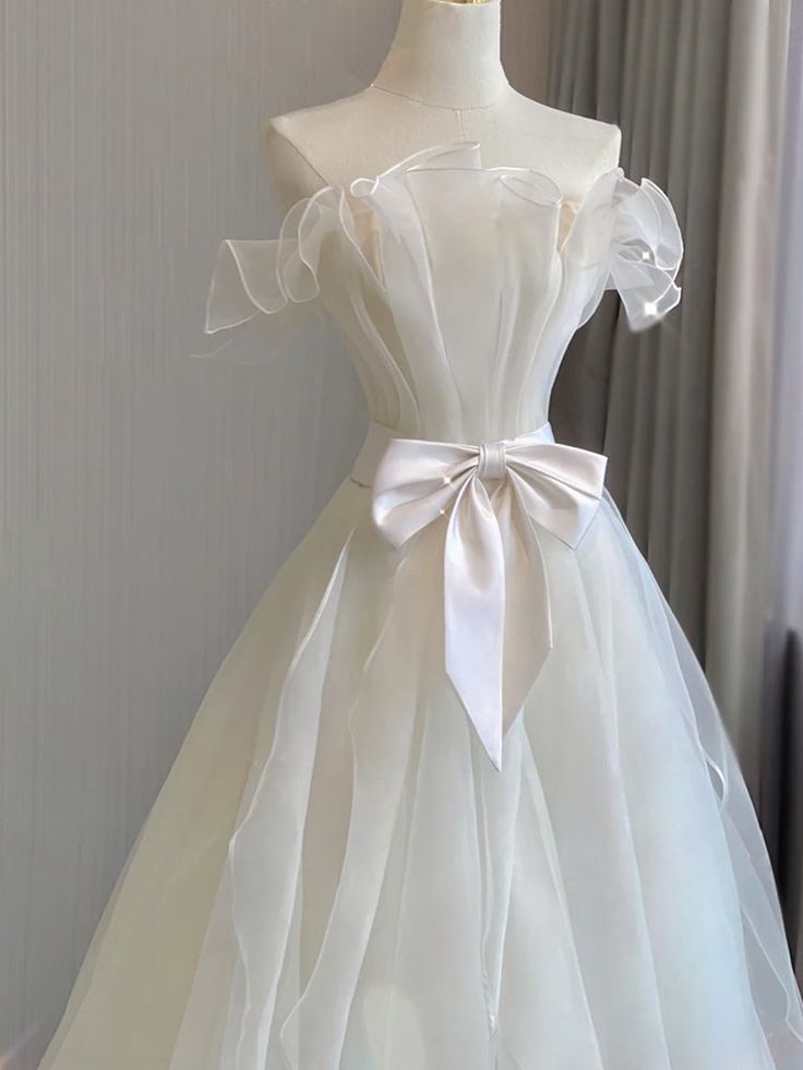A-Line Organza Long Prom Dress, Long Formal Dress fg5169