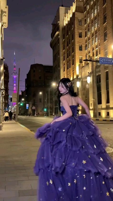 Elegant Purple A-Line Prom Dress Stars Love Elegant Lolita Party Dress fg5105