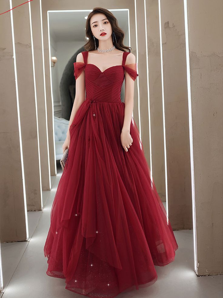 A-Line Sweetheart Neck Long Prom Dress, Evening Dress fg5360