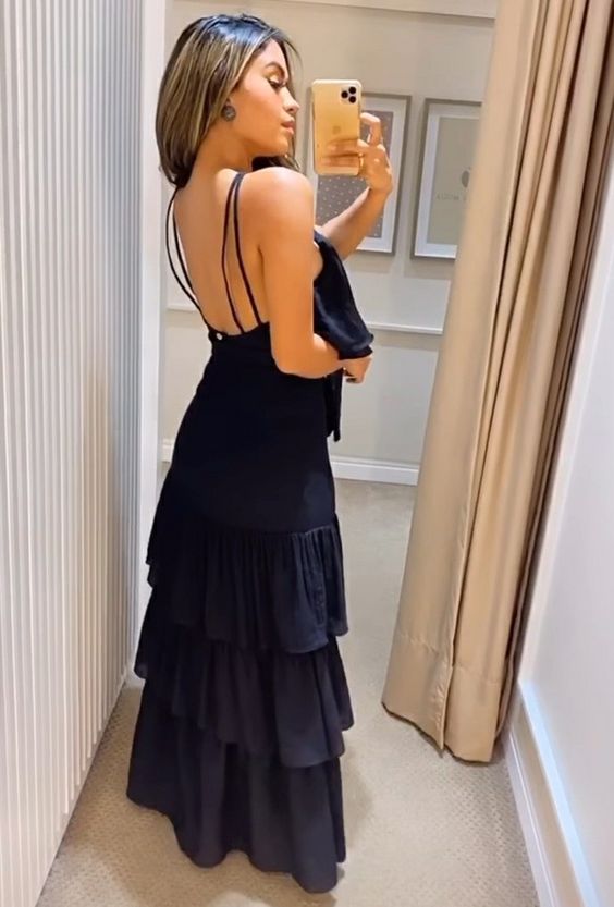 Dark Navy Long Prom Dress,Party Dress fg5101