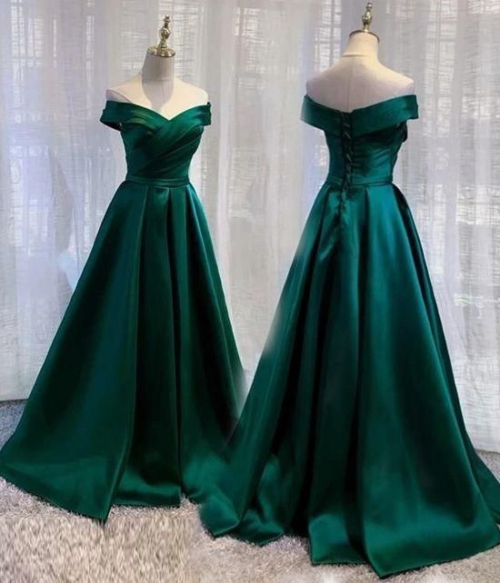 Green Prom Dress Long evening Dress fg4592