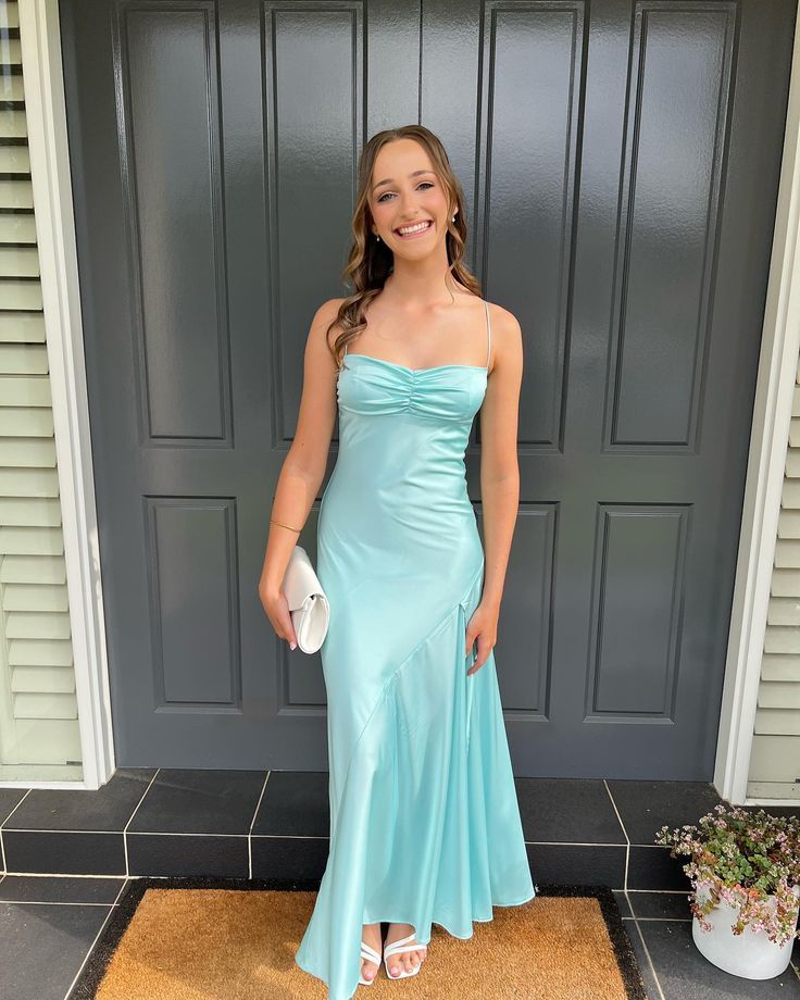 Sheath Spaghetti Straps Long Party Prom Dresses, Evening Dress fg4975