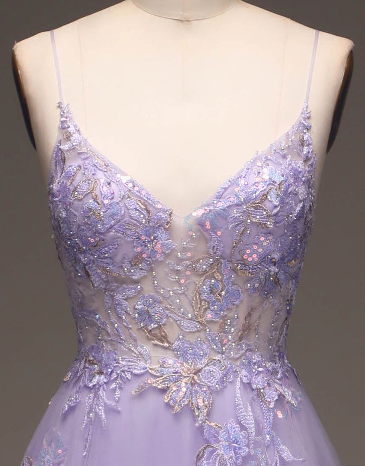Romantic A-Line Long Glitter Prom Dress With Appliques fg5444