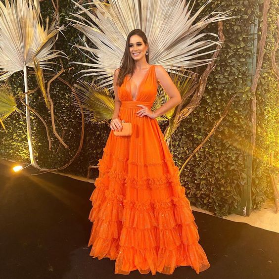 Sexy ärmelloses A-Linien-Ballkleid aus mehrlagigem Tüll in Bodenlänge fg4742