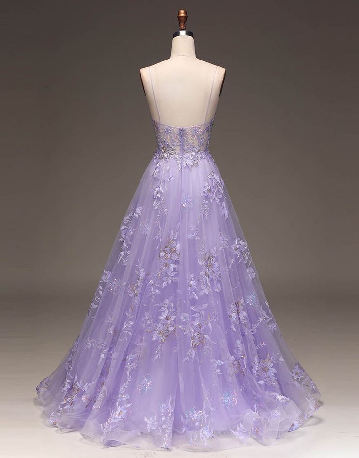 Romantic A-Line Long Glitter Prom Dress With Appliques fg5444