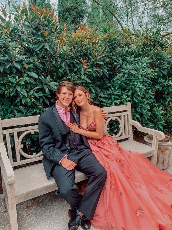Photos de couples mignons pour le bal de fin d'année, robe de soirée fg4374