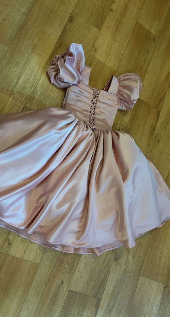 Pink Homecoming Dress Short Party Gown fg4166