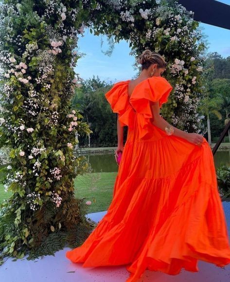 Orange Prom Dress Women Sexy Dresses Elegant Party Dress fg1972