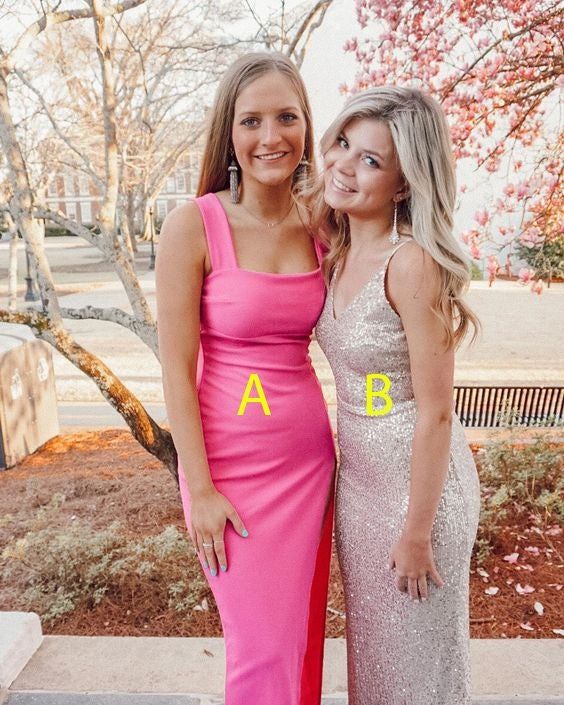 Mermaid V Neck Sequins Long Prom Evening Dresses fg4258