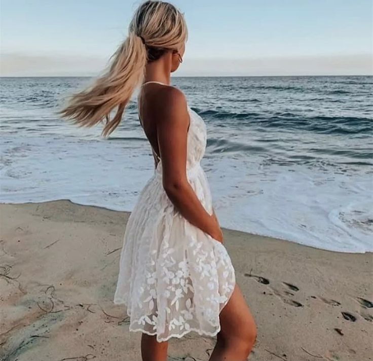 Lovely White Lace Short Prom Dress Mini Party Gowns fg3741