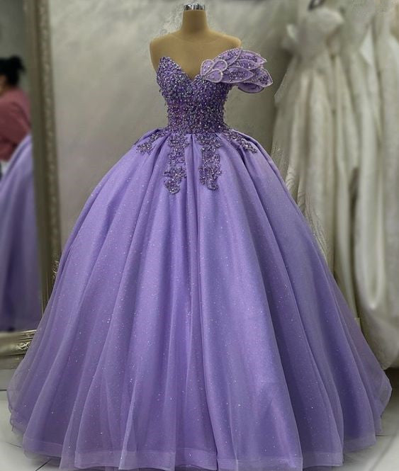 Lavender Prom Dress Ball Gown Evening Formal Party Gowns fg4250