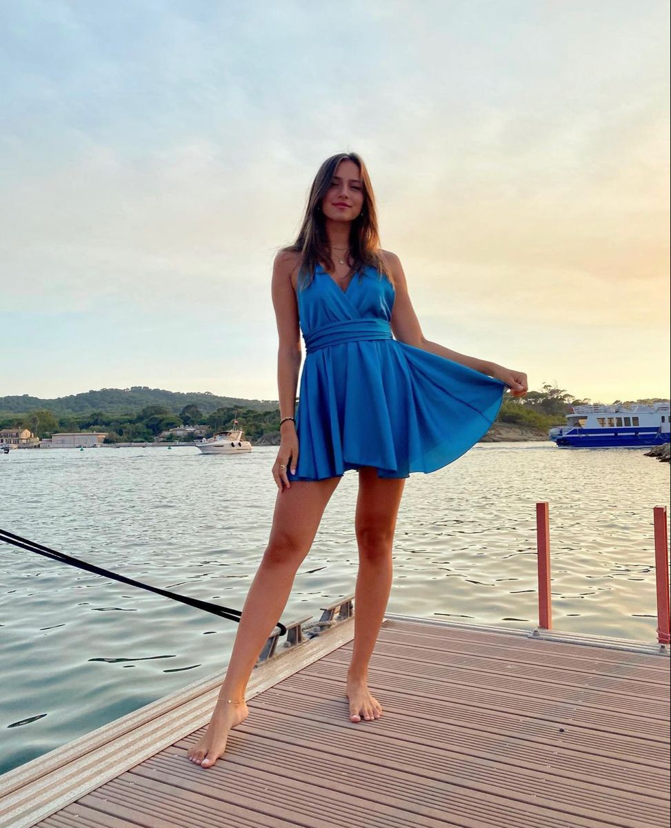 Blue Short Prom Dresses, Fashion Cocktail Dress fg3493