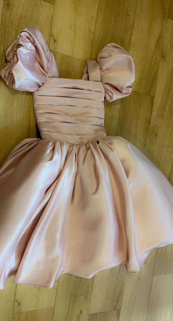 Pink Homecoming Dress Short Party Gown fg4166