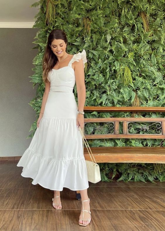 White Party Dress Lady Fashion Homecoming Gown fg3689