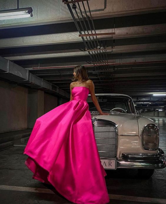 Classic pink Prom Dresses Long Party Dress Formal Dress fg3467