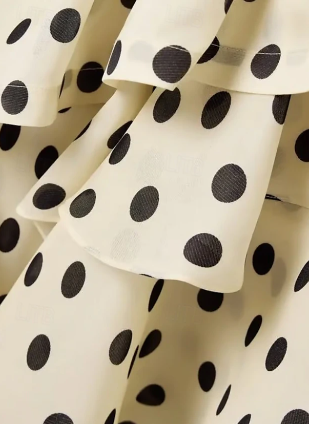 Strapless Polka Dots Dress Fashion Prom Evening Dresses For Women fg6236