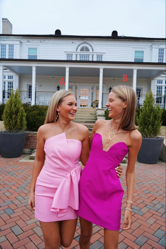 Pink Short Prom Dress Homecoming Dress fg3884