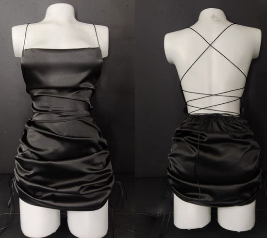 Elegant Short Homecoming Dresses Black Sleeveless A Line Mini Length Dress fg5409