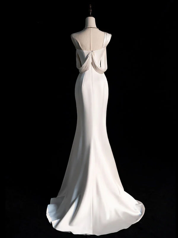 Simple Prom Dresses, Mermaid Wedding Dress fg5603