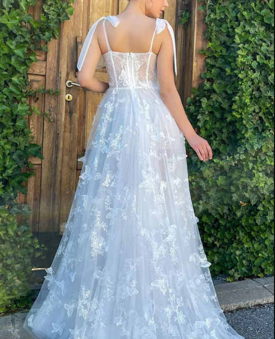 A-Linie, Applikationen, hoher Schlitz, Blumenmuster, ärmellos, langes Ballkleid mit Taschen fg5942